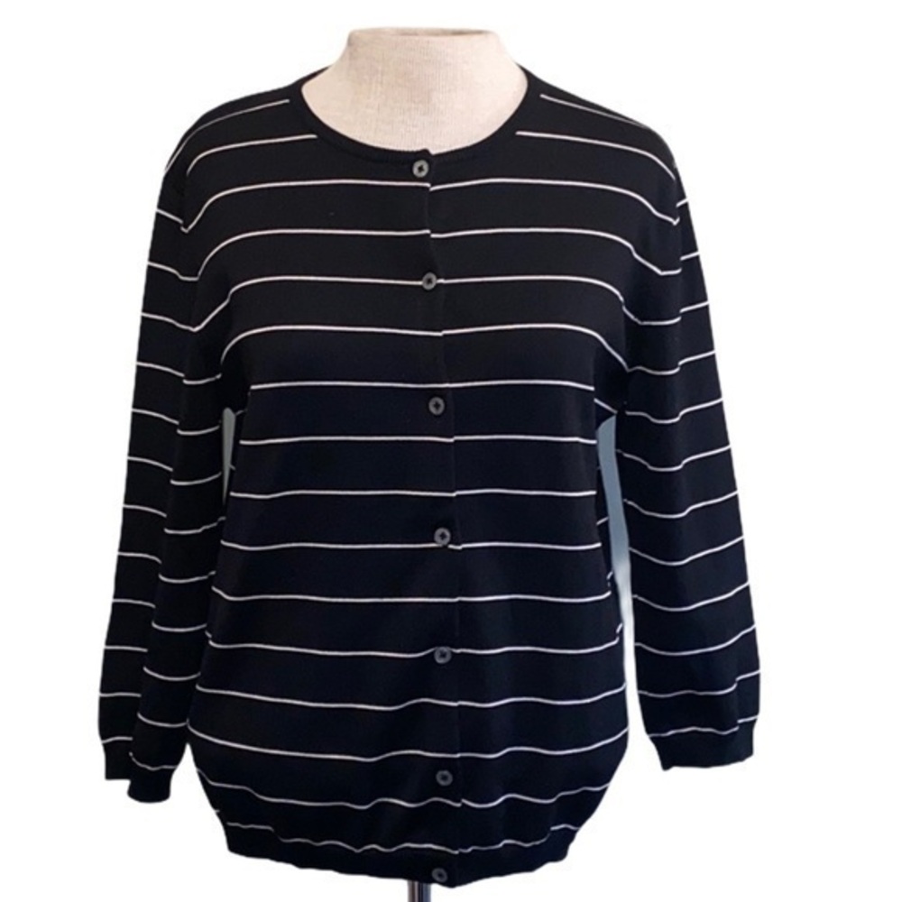 Ralph Lauren button down black/white stripes